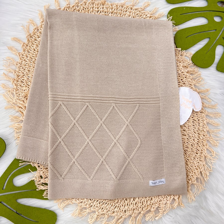  Manta de linha Losango Areia